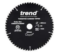Trend CRAFTPRO Non Stick Wood Cutting Mitre Saw Blade 260mm 60T 30mm