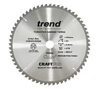 Trend Wood Mitre Saw Blade, 305mm Diameter, 30mm Bore, 60 Teeth, 3mm Kerf, -5° Hook, TCT, Fine Finish, CSB/CC30560