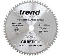 Trend CRAFTPRO Wood Cutting Mitre Saw Blade 305mm 64T 30mm