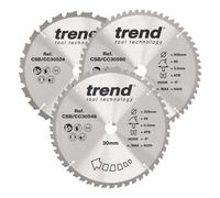 Trend Wood Mitre Saw Blade 305Mm X 30Mm X 24/48/60T 3 Pack CSB/CC305/3/A
