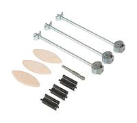 Trend ZIPBOLT Slimline Worktop Connector Kit, 16-25mm Thickness, Zinc-Plated Steel, Laminated Chipboard & Solid Wood Compatible, ZIP/25/158/3