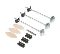 Trend ZIPBOLT Standard Worktop Connector Kit, 26-40mm Thickness, Zinc-Plated Steel, Includes 5mm Hex Bit & No.20 Biscuits, ZIP/35/164/3