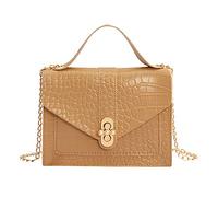 trendbris Ladies Fashion Hasp Chain Small Square Bag Shoulder Bag Messenger Bag Bag Laptop Shoulder Bag (Beige, One Size)