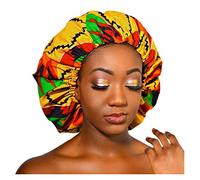 trendbris Satin Lined Bonnet Women Big Size Beauty Print Satin Bonnet Sleep Cap Hat Dad Caps for Men (Green, One Size)