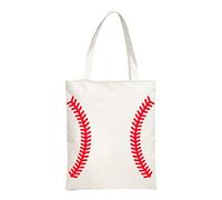 trendbris Single Shoulder Bag Canvas Bag Double Sided Printed Baseball Pattern Zipper Practical Bag Cute Shoulder Bag (Hot Pink, One Size)