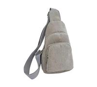 trendbris Women's Pure Color Bag Women's Bag New Velvet Canvas Bag Casual Single Shoulder Crossbody Bag Lunch Bag with Shoulder Strap (Grey, One Size)