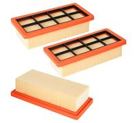 Trendecor Flat Pleat Filters for Kärcher AD 2, AD 2 Battery, AD 3, AD3 Premium, AD 4, AD4 Premium, AD 3.200, AD 3.000 Ash Vacuum Cleaner Filter for Kärcher KFI 7420, Replaces 6.415-953.0, Pack of 3
