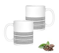 Trendecor Pack of 2 Hidden Tea Cups, Hidden Message Cup 330 ml Ceramic Coffee Cup Humour Cup Gifts Humorous Drinking Cup for Coffee Lovers Reative Gift