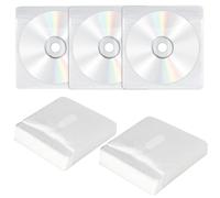Trendecor Pack of 200 CD/DVD Cases Double Sided CD Cases Plastic CD DVD Protective Cases CD Blanks for Storage Single and Double