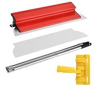 Trendecor Surface Spatula Set, 40 cm Spatula Tool with Stainless Steel Blade Z-Handle and 1.2 m Extension Handle Pole Drywall Skimming Tools for Large Work Area Wall Decoration Construction Tool