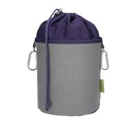 trendfinding Canvas Fabric Clothes Peg Bag with 2 Carabiner Hooks for 200 Pegs, Extra Large and Sturdy, Grey-Oxford Blue