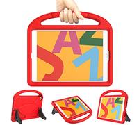 TrendGate Case for New iPad 10.2 Inch 2021/2020/2019 iPad 9th/8th/7th Generation-Lightweight Shockproof Kids iPad Cover 10.2 Inch with Handle Kickstand, iPad 10.2 Case for iPad 9/8/7 Gen - Red