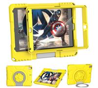 TrendGate iPad 9.7 Case for Kids - iPad 6th/5th Gen 2018/2017 - Yellow | Lightweight, Shockproof, Soft, EVA, Built-in Screen Protector, Multi-angle Grip Stand, iPad Air/Air 2/Pro 9.7 inch, Kids Case