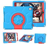 TrendGate iPad 9th/8th/7th Gen Case for 10.2 Inch 2021/2020/2019 - Blue | Lightweight, Shockproof, Soft, EVA, Built-in Screen Protector, Multi-angle Grip Stand, iPad 9th/8th/7th Generation Kids Case
