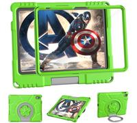 TrendGate Kids Case for iPad A16 11th Gen 2025/iPad 10th Gen 2022 - Green | 10.9''/11'' Case, Lightweight, Shockproof, Soft, EVA, Built-in Screen Protector, Multi-angle Grip Stand, iPad Air 11 inch