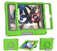 TrendGate Lightweight Shockproof iPad 10.2 Case with Built-in Screen Protector and Handle Stand for iPad 10.2'' 9th/8th Gen - Green