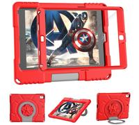 TrendGate Lightweight Shockproof iPad Air Case (9.7 Inch) with Built-in Screen Protector, Handle Stand & Kids Protection - Red