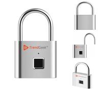 TrendGeek Fingerprint Padlock for Gym Locker, Backpack, School, Door, Wardrobe, Suitcase - USB Rechargeable Secure Keyless Smart Mini Lock - TG-131 - Protect Your Things That You Value
