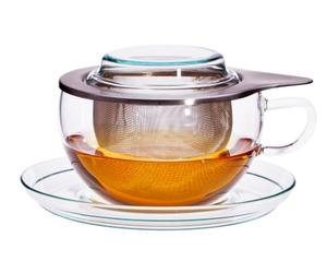 trendglas JENA Around The Tea Time - S with Stainless Steel Strainer, Capacity-400 Mililiter