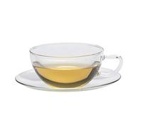 Trendglas Jena Opus glass cup and saucer, 150 ml