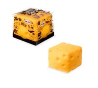 TRENDHAUS 967770 XXL Anti-Stress Squeeze Super Cheese, Approx. 9.5 x 9.5 x 8 cm, Squishy in Cheese Shape, Stress Ball for Children and Adults