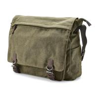 Trendhim Bag Messenger Men's Grey | Canvas Satchel & Laptop Bag made of Durable Materials | Danish Design | Fits a 16 Inch Computer | Ideal for Work and School