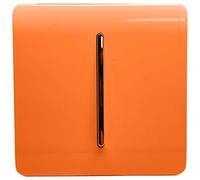 Trendi 1 Gang 1 Way Artistic Modern Glossy 10 Amp Rocker Tactile Light Switch Orange