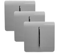 Trendi Switch 1 Gang 1 or 2 Way Light Grey Rocker Light Switch 3 Pack