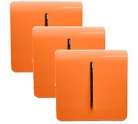 Trendi 1 Gang 2 Way 10 Amp Rocker Chrome Light Switch Glossy Orange (3 Pack)