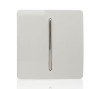 Trendi 1 Gang 2 Way 10 Amp Rocker Chrome Light Switch in Glossy White