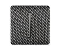 Trendi 1 Gang 2 Way 10 Amp Rocker Chrome Light Switch in Glossy Carbon Fibre