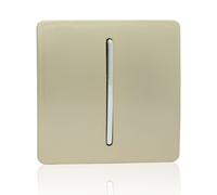 Trendi 1 Gang 2 Way Artistic Modern Glossy 10 Amp Rocker Tactile Light Switch Champagne Gold