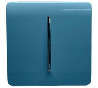 Trendi Switch 1 Gang Intermediate Rocker Light Switch in Ocean Blue