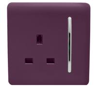 Trendi 1 Gang Artistic Modern Glossy 13 Amp Switched Tactile Plug Socket