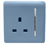 Trendi Switch 1 Gang 13Amp Switched Socket in Sky