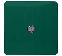 Trendi 1 Gang Artistic Modern Glossy Screwless Television Satellite Socket Dark Green