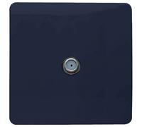 Trendi 1 Gang Artistic Modern Glossy Screwless Television Satellite Socket Navy
