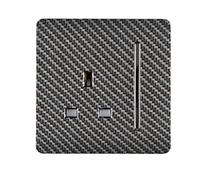 Trendi 1 Gang Artistic Modern Glossy 13 Amp Switched Tactile Plug Socket