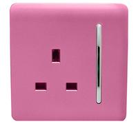Trendi Switch 1 Gang 13Amp Switched Socket in Pink