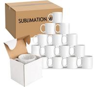 Trendi 11Oz White Ceramic Sublimation Mugs Blank Diy Coffee Mugs (Set Of 36)