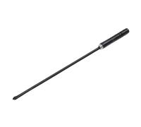 Trendi 18" Fireplace Poker | Heavy Duty Wrought Iron Steel Fire Tool with Wooden Handle | Rustproof Fire Poker for Fire Pit, Campfire, BBQ, Indoor & Outdoor Use - Black