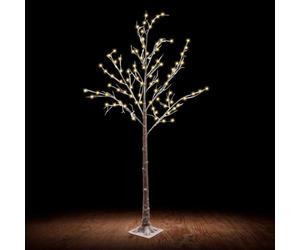 Trendi® 180cm 6ft Christmas Snowy Twig Tree Warm White LED Light Up Artificial Twig Christmas Decoration Indoor Outdoor Mains Operated (XM-5281)