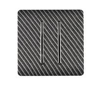 Trendi 2 Gang (2 Way & 3 Way Intermediate) 240V Screwless Raised Front Plate Plastic Artistic Modern Glossy 10 Amp Chrome Rocker Double Electrical Wall Light Switch Carbon Fibre - ART-SS29CF