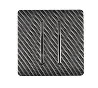 Trendi 2 Gang 2 Way 240V Screwless Raised Front Plate Plastic Artistic Modern Glossy 10 Amp Chrome Rocker Single Electrical Wall Light Switch Carbon Fibre - ART-SS4CF