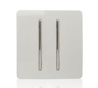 Trendi 2 Gang 3 Way Intermediate Artistic Modern Glossy 10 Amp Rocker Light Switch Gold