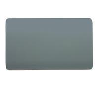 Trendi Switch Artistic Modern Glossy Decorative Screwless Standard Double Wall Blanking Plate for Electrical Sockets, Outlet with Screws in Cool Grey - ART-2BLKCG
