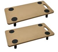 Trendi 200 KG Dolly Trolley On Wheels Roller Heavy Duty Trolley for Moving Furniture with Eva Foam Grip Pads Wooden Platform Lifter Trolley(Pack of 2)