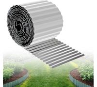 Trendi 20M Heavy Duty Galvanised Steel Lawn Edging Diy Metal Garden Border, Flexible Landscape Edging, Rust Resistant Flower Bed Path