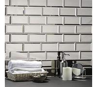 Trendi 22pcs Glass Mirrored Bevelled Wall Tiles Mirror Brick Perfect For Home Decor