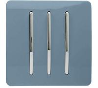 Trendi 3 Gang 2 Way 10 Amp Rocker Chrome Light Switch